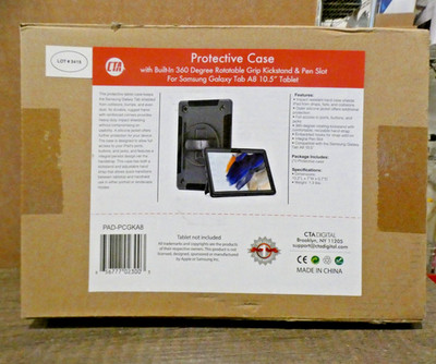 CTA Samsung Galaxy Tab A8 10.5'' Tablet Protective Case Built-in Kickstand & Slot