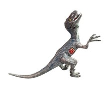 Jurassic World Dominion Battle Damage Velociraptor Blue Figure Sound Gray 9"