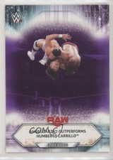 2021 Topps WWE Raw Purple /25 Angel Garza Outperforms Humberto Carrillo #30 0c2