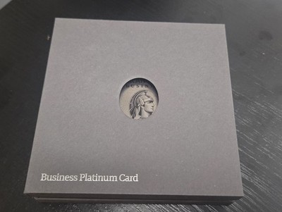 Amex American Express Business Platinum Karton Verpackung Etui