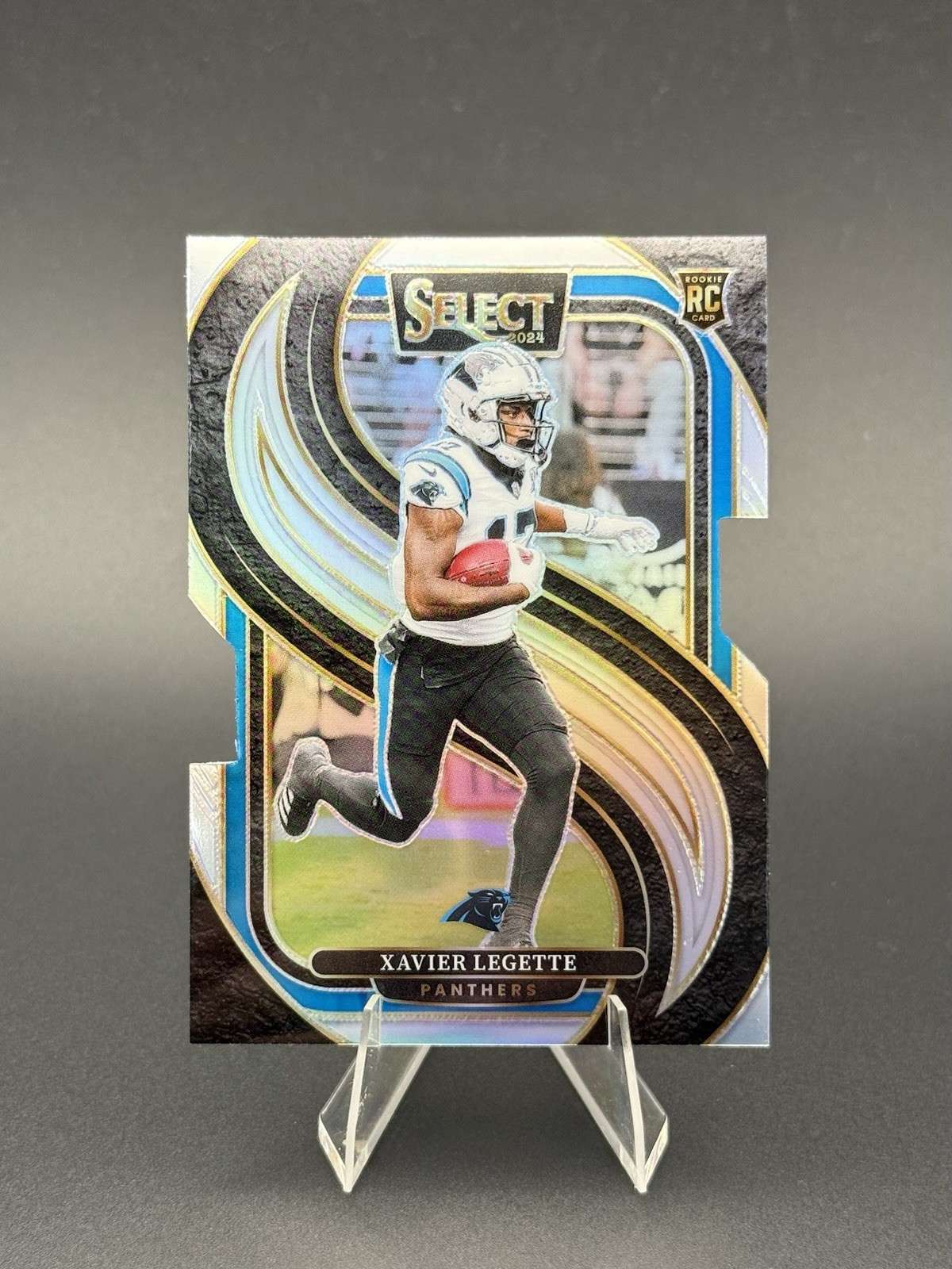 2024 Panini Select - Premier Level Xavier Legette #101 Silver Prizm Die-Cut (RC)