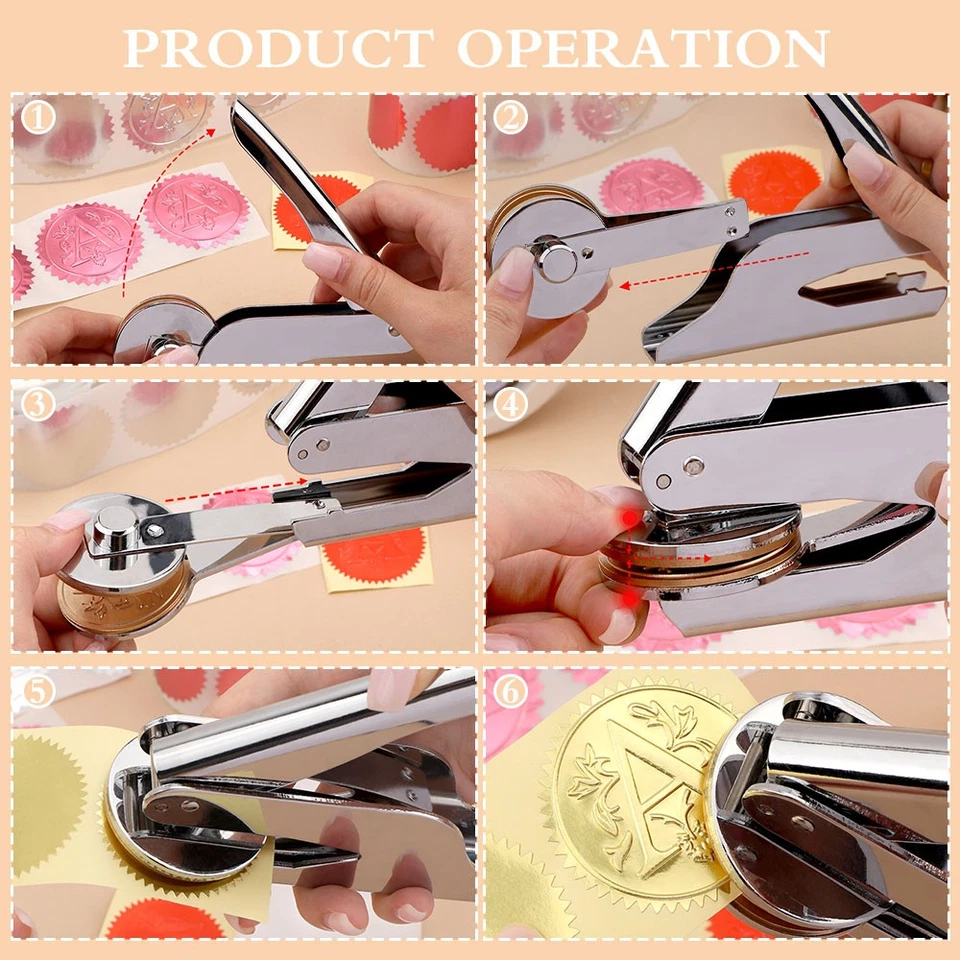 Estampilla estampadora de acero del alfabeto de la A a la Z para libros pegatinas sobres Foto 3 de 4