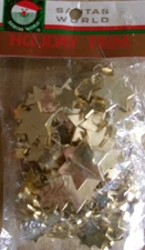 VTG Santas World Holiday Trim Metallic Gold Star Garland, Hong Kong, Kurt Adler