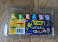 Crayola Sidewalk Chalk Pack of 6 Bear Cat Dogs Shaped Chalk Binney Smith 2003