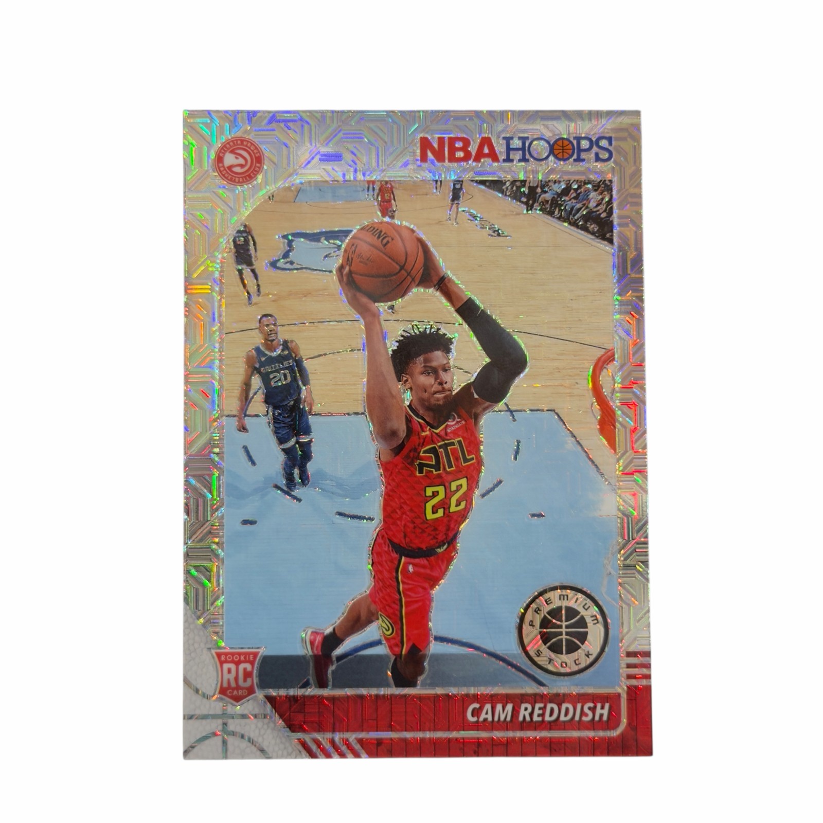 2019-20 Panini NBA Hoops Premium Stock - Cam Reddish #207 Silver Mojo Prizm (RC)