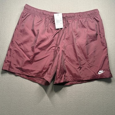 Nike Woven Flow Shorts Mens XXL Burgundy Lined Sport Essentials FN3307-652
