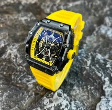 Richard Fashion Style Rapper Mille Yellow Watch