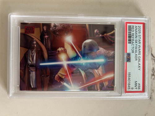 2025 Topps Chrome Star Wars Galaxy #88 Anakin Skywalker RED REFRACTOR /5 PSA 9