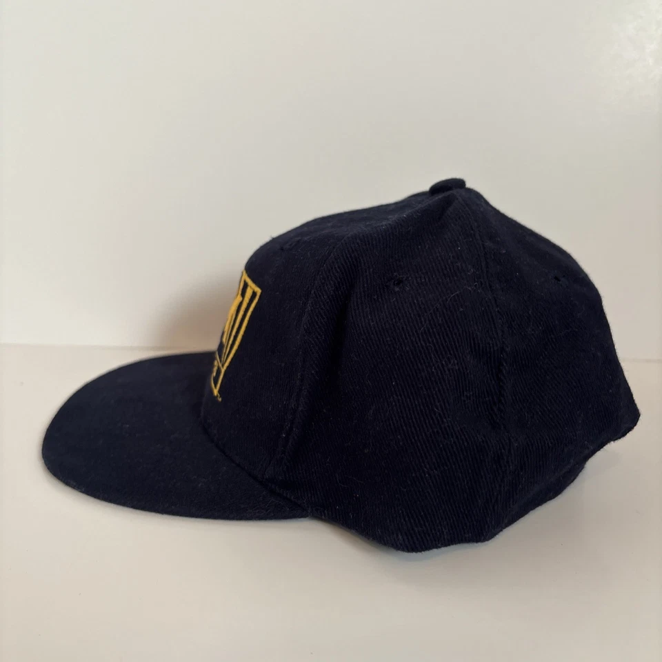 Винтажная бейсболка Fox Sports темно-синяя регулируемая с вышивкой - Изображение 3 из 4