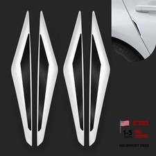 Car Door Edge Guards, 3D Anti-Scratch Car Door Protector, 4 PCS White  Black