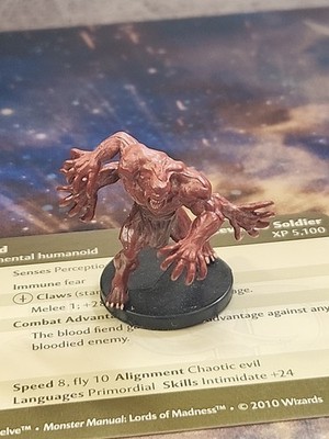 D&D Miniature - Blood Fiend with Card -  #4 (4/40) Lords of Madness