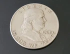 Silver Half Dollar 1960 d Franklin