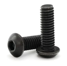 1/4"-20 | Black Oxide Stainless Steel Button Head Socket Cap Screws - All Length