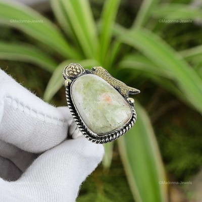 Womens day Deal Natural Aquateen Sterling Silver Multi Stone Trendy Ring Jewelry