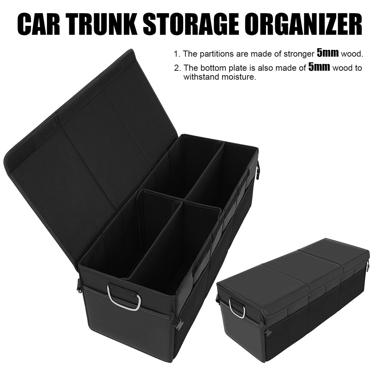 For Honda Ridgeline 06-25 Foldable Large Cargo Rear Storage Box