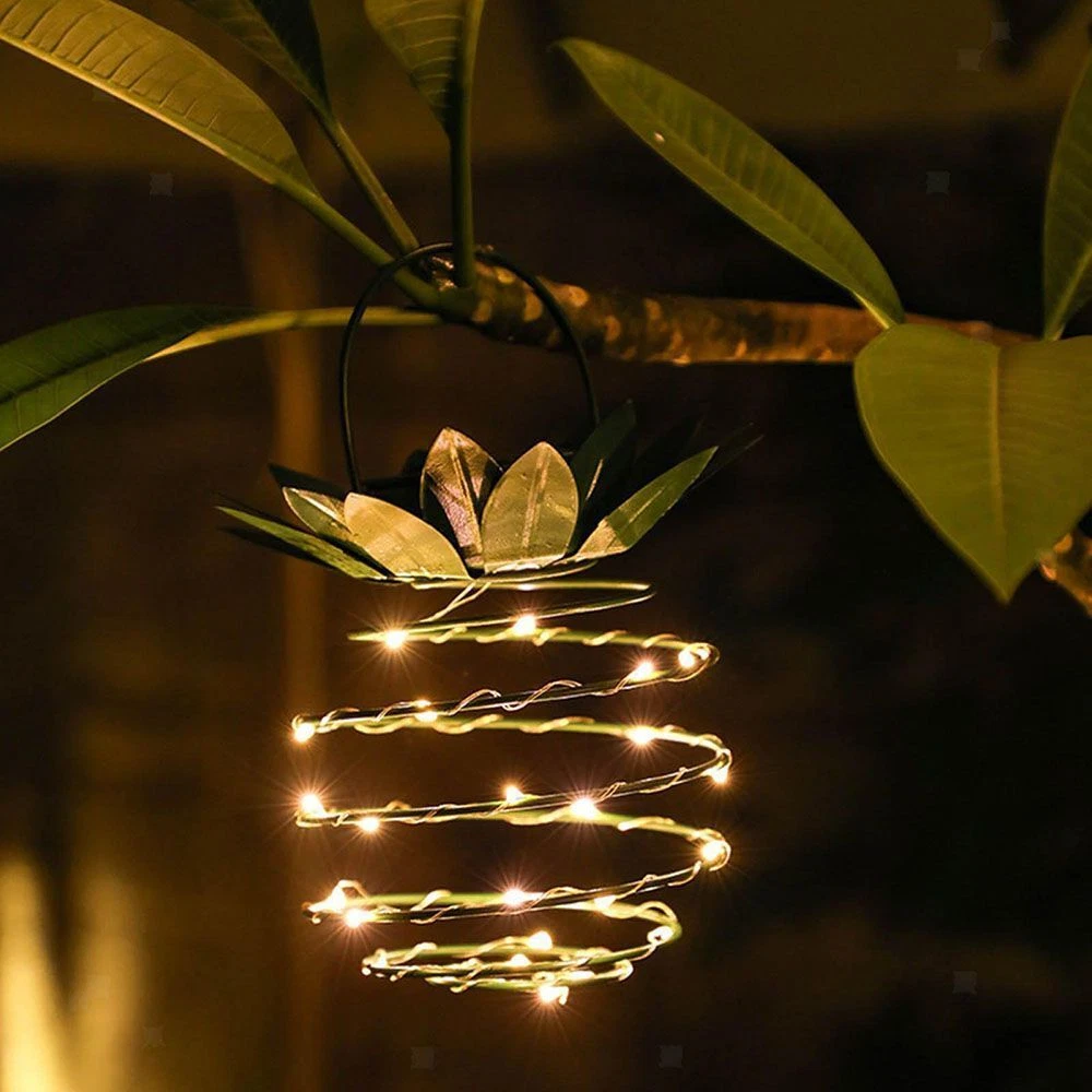 Hanging pineapple 2024 solar lantern