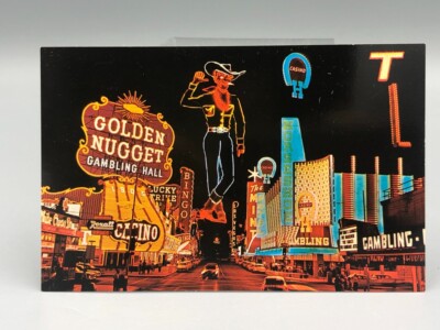 Vintage LAS VEGAS Fremont Street GOLDEN NUGGET Casino Postcard | eBay