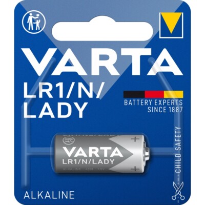 1x LR1 Lady N 4001 MN9100 Batterie 850mAh  ø12x29mm VARTA 4001