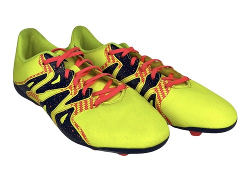 Botines de fútbol Adidas X 15.4 talla 5 Big Kid amarillo/azul índigo/rojo flash usados en excelente estado - Imagen 4 de 9
