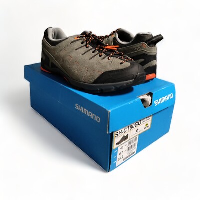 SHIMANO SH-CT80GO Mountainbike SPD Fahrradschuhe MTB Wandern Fahrrad Grau Orange