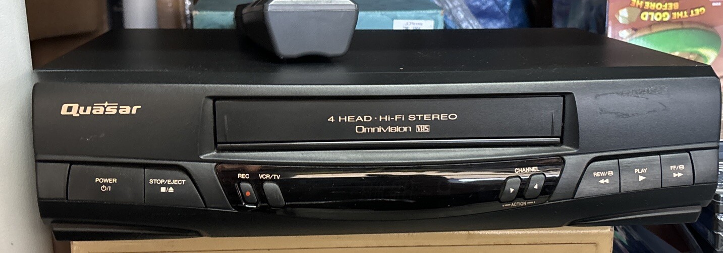 Quasar 4-Head Hi-Fi Stereo VHS Player Recorder VHQ-450 Tested