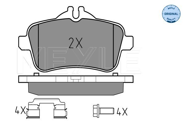 Meyle 025 252 1518 Brake Pad Set, Disc Brake For MERCEDES-BENZ-image