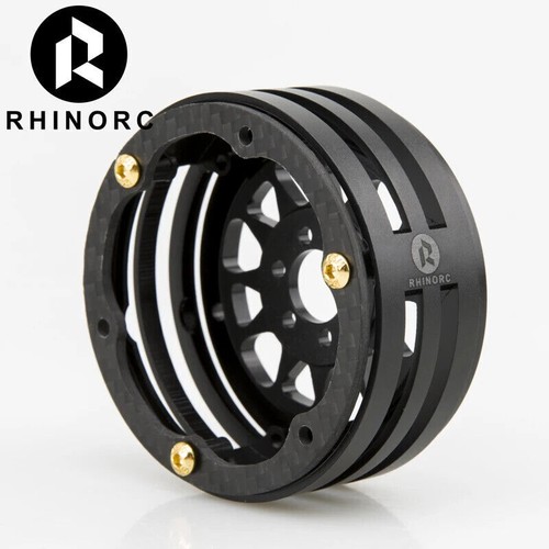 Rueda sobre orugas de coche de radiocontrol profesional de fibra de carbono Rhino 2,2 pulgadas SCX10 RBX10 RR10 Wraith MOA - Imagen 4 de 27