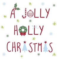 20 Servietten Jolly Holly FröHliche Heilige Weihnacht Sternetischdeko 33X33Cm