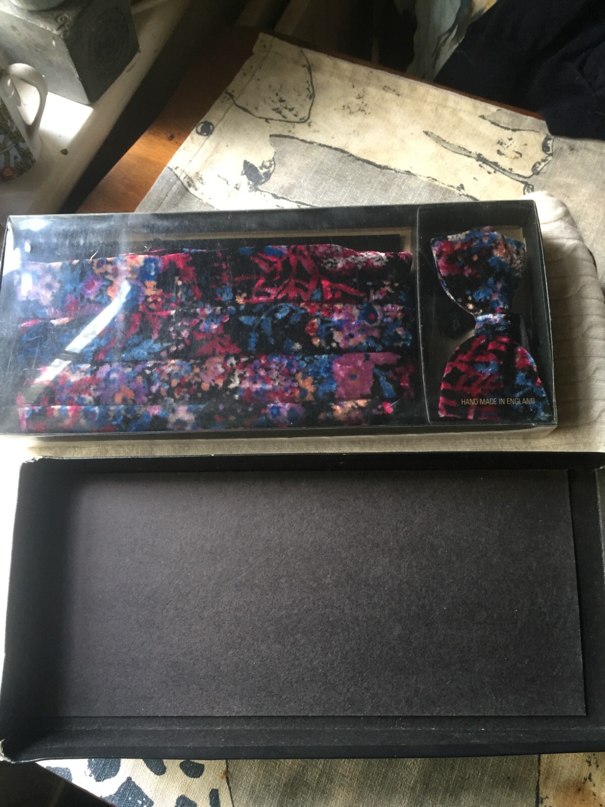 Vintage Frederick Theak velvet bow tie and cummerbund eBay