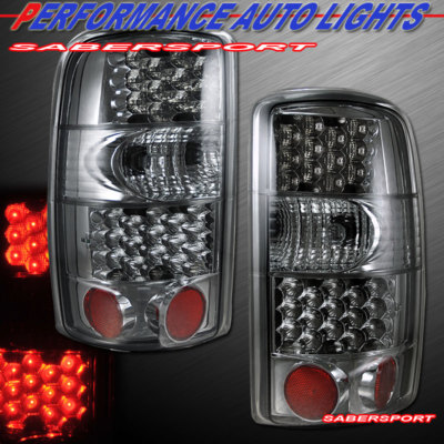Set of Pair Smoke LED Taillights for 2000-2006 Chevy Tahoe Suburban / GMC Yukon