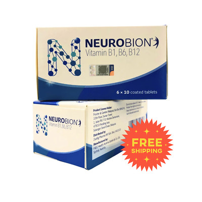 Neurobion Vitamin B1, B6, B12 Nerve Relief, Numbness & Tingling 60's EXP 09/25