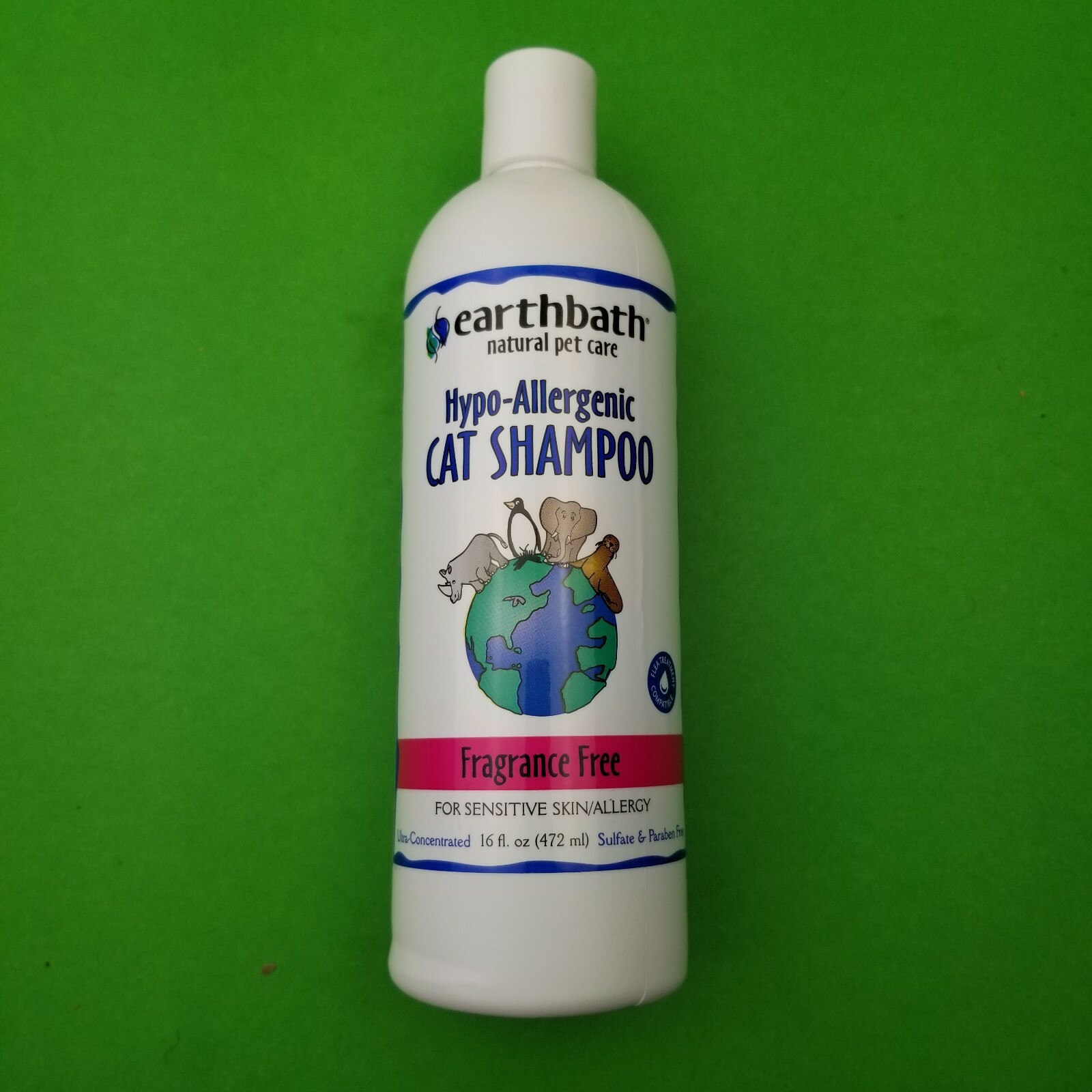 EARTHBATH HypoAllergenic Fragrance Free Cat Shampoo 16 fl. oz