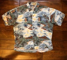 Vintage Pineapple Juice Hawaii Classic Aloha Shirt Tower Mens Size XL Beach Wear