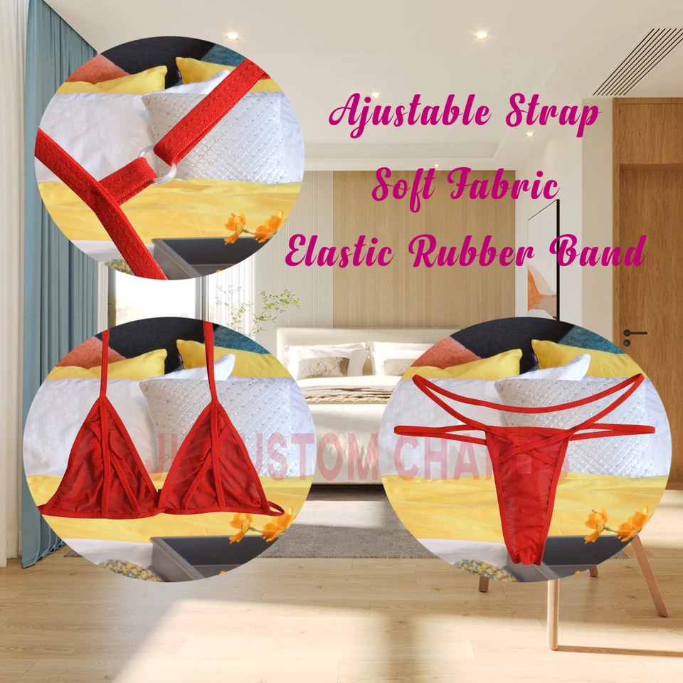 Mujeres Sujetador de Malla y Panty Tanga Sexy Babydoll Lencería Prendas para dormir Conjunto Foto 2 de 4