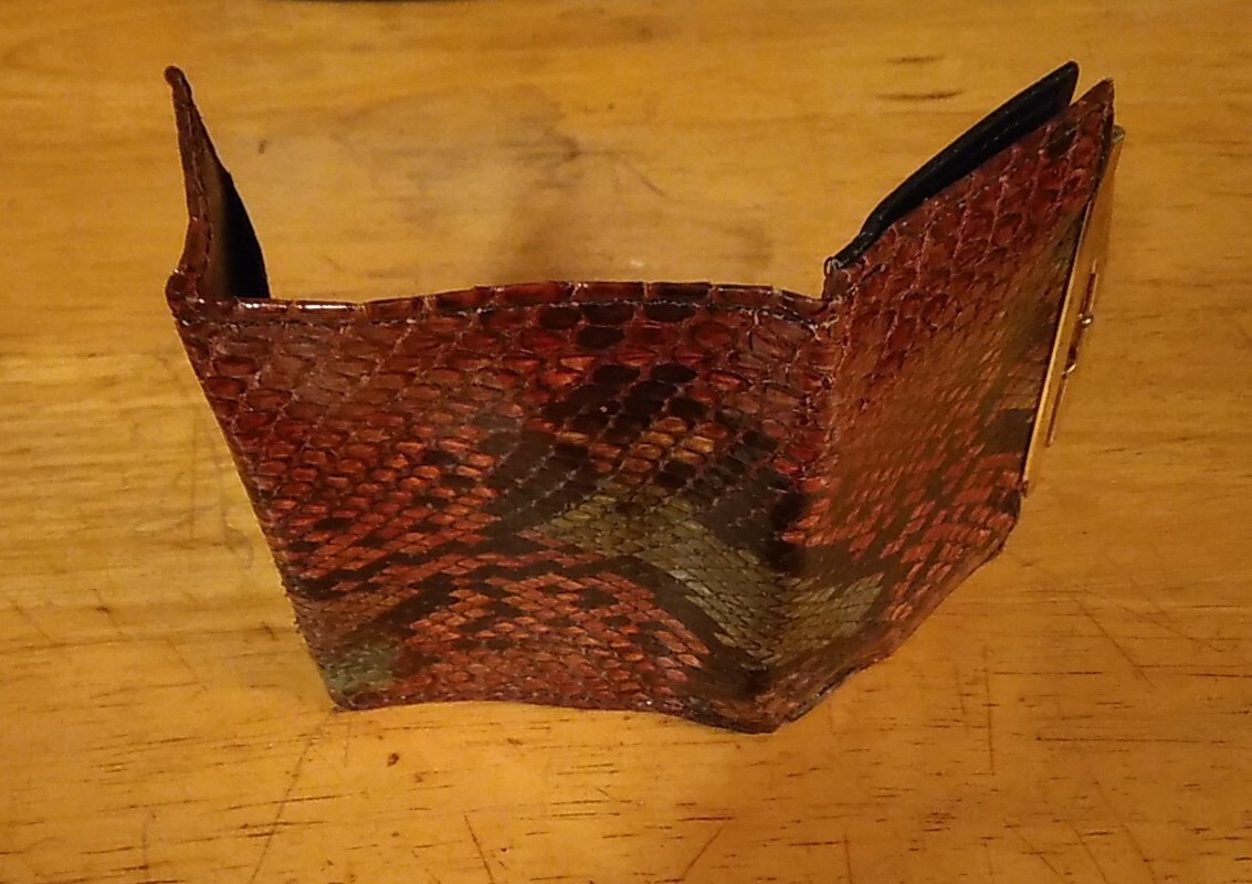 Genuine Python Wallet By Bosca Tri Fold Wallet Wi… - image 3