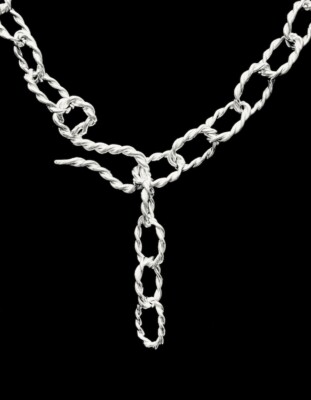999 Silber gedrehte Gliederkette, handgefertigter Schmuck, individueller Luxus für Sie
