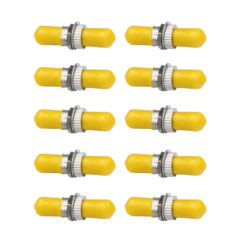 10Pcs New Fiber Optic Adaptor ST to ST Singlemode Single Cable Connector Coupler