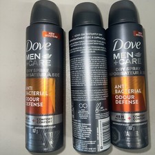 3 Dove men care 48 Hr Antibacterial Odor Defense Dry Spray 107g