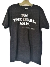 The Big Lebowski I'm the Dude Man  Dark Gray T-Shirt Size Large