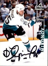 Dmitri Mironov Signed Auto 1997-98 Pinnacle card Anaheim Mighty Ducks