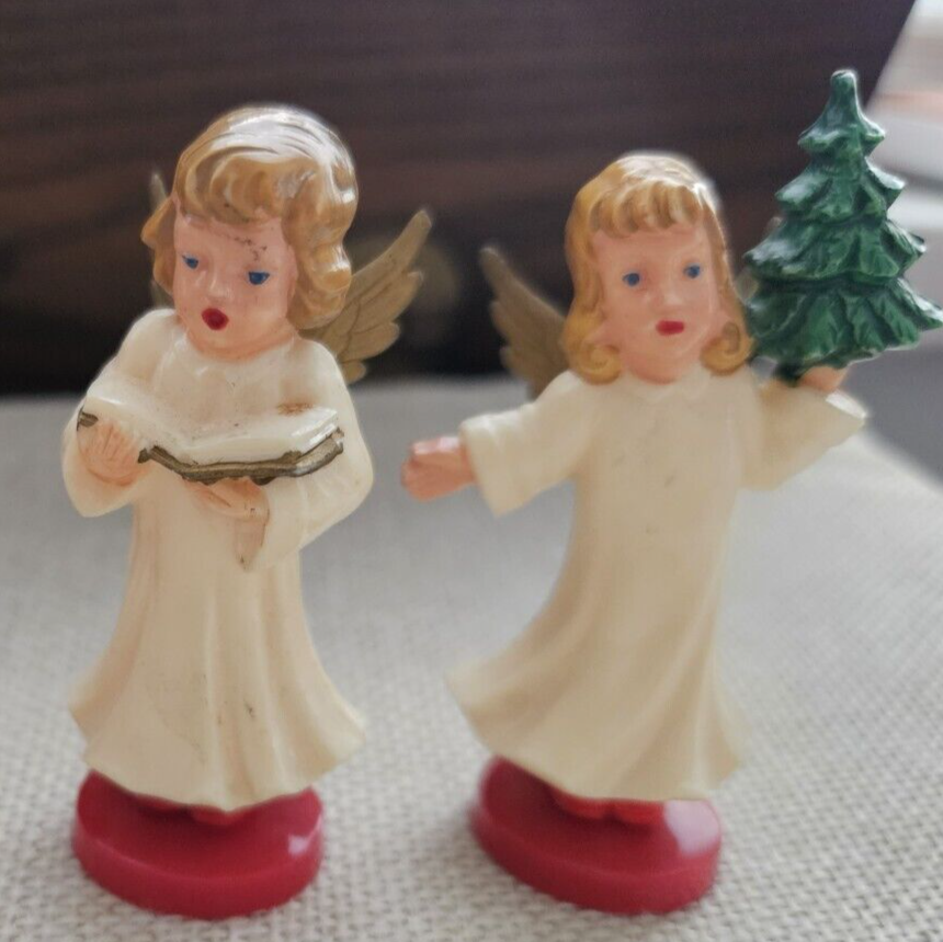 Vintage Christmas Small Angel Figurines Lot Of 8 Bakelite? eBay