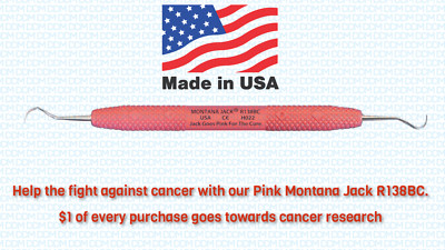 PDT Pink Montana Jack Sickle Scaler Double Ended Lightweight Made in USA #R138BC