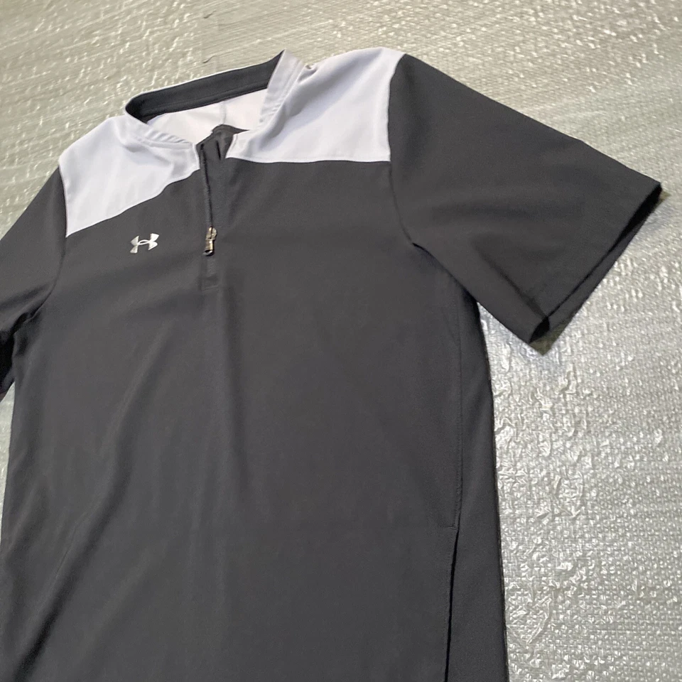 Camisa Under Armour Triumph Cage Béisbol Bateo Negro Gris Niños XL Chaqueta Viento Foto 4 de 4