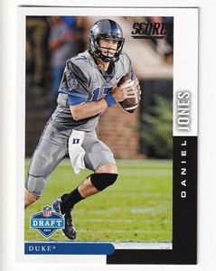 DANIEL JONES ROOKIE CARD- 2019 SCORE FOOTBALL NFL DRAFT NO. DT-14 NY GIANTS 