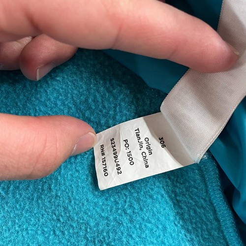 Cotopaxi Kids Small Teca Fleece Full Zip Fleece Jacket Blue w/ Sunset Stripe - Picture 9 of 13