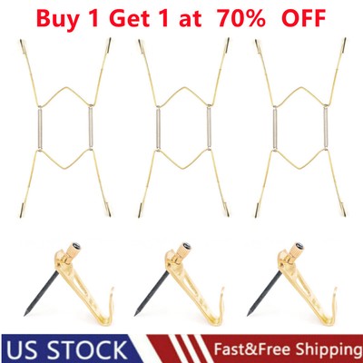 3Pcs Stainless Steel Plate Hangers For Walls Decorative Plates Hook 7-10 