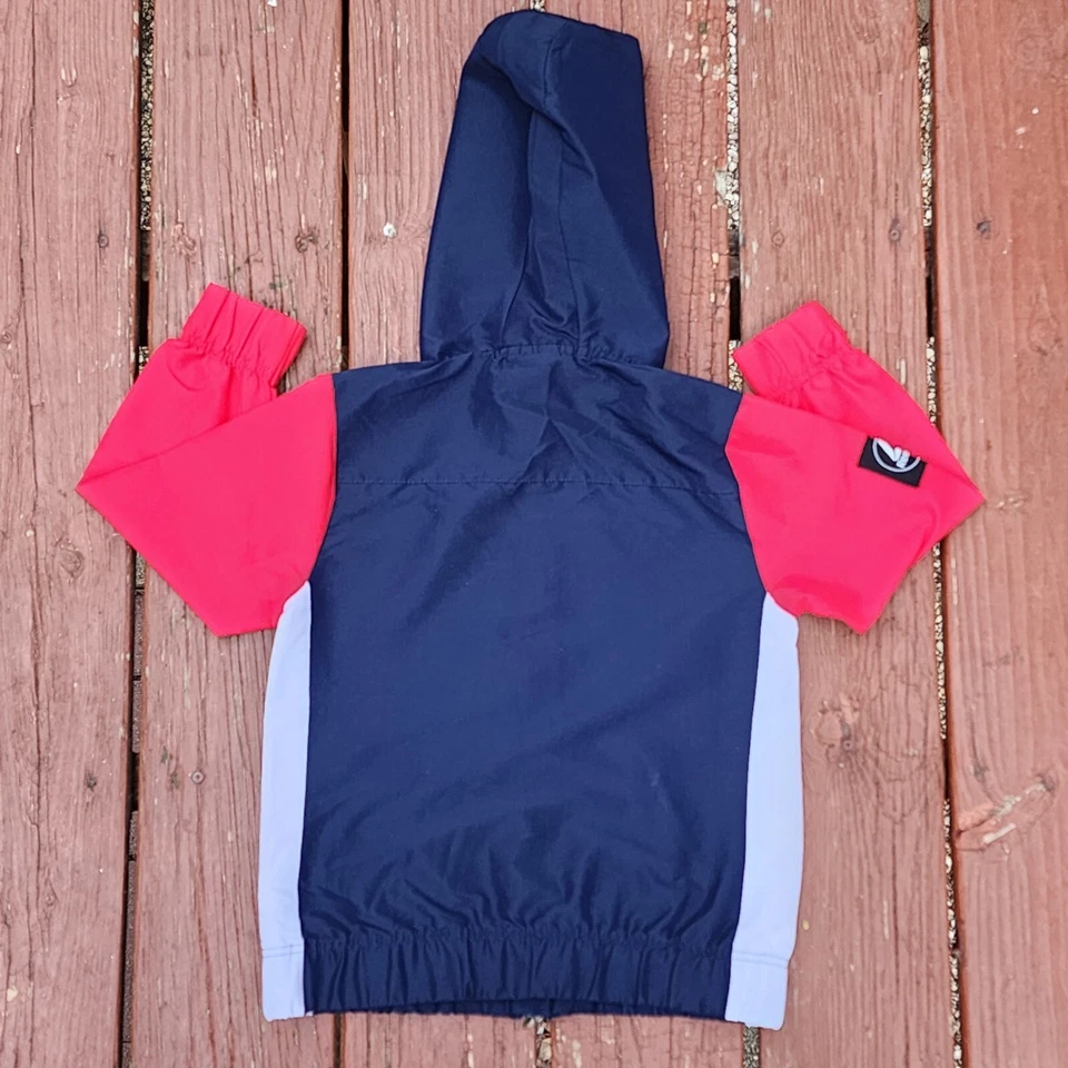 Chaqueta Reebok Niños Cremallera Luz Azul Marino y Rojo Reflectante Sudadera con Capucha Talla XS (4/5) Foto 2 de 4