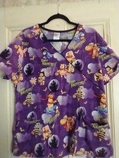 Disney Fall/Halloween Winnie the Pooh Scrub Top Size Large