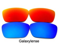 Galaxy Replacement Lenses For Oakley Fuel Cell Blue Red Color Polarized 2 Pairs