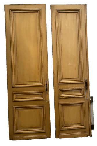 Suite de quatre portes haussmannienne en bois naturel patiné xx siècle | Selency